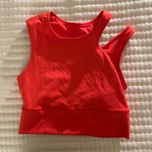 Lululemon asymmetrical tank top neon